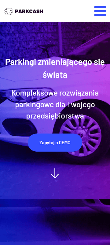 Widok mobilny strony turystyka.parkcash.io